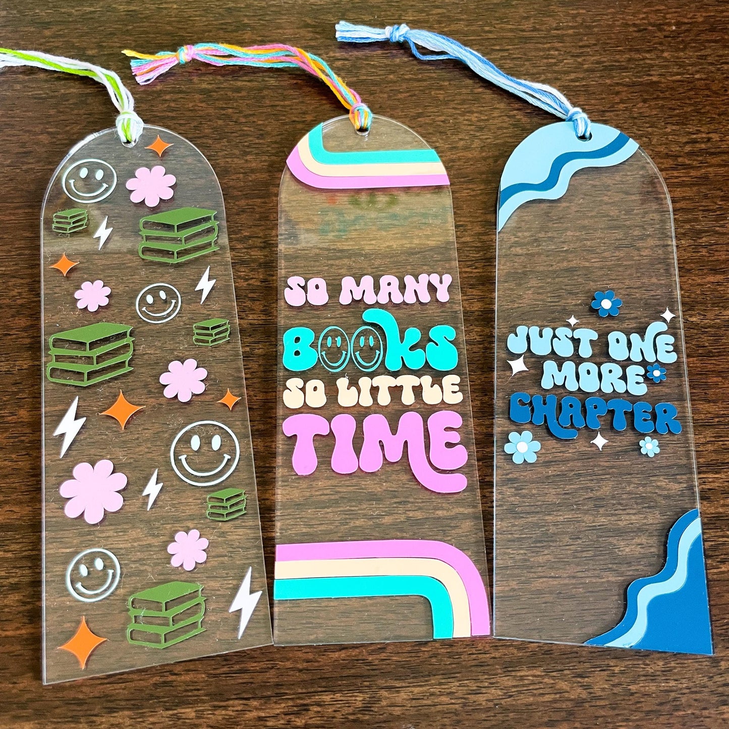 Book Pattern Acrylic Bookmark