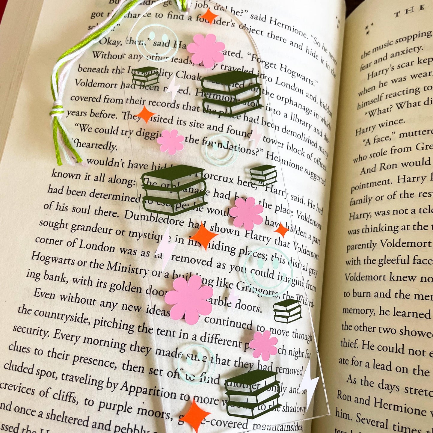 Book Pattern Acrylic Bookmark