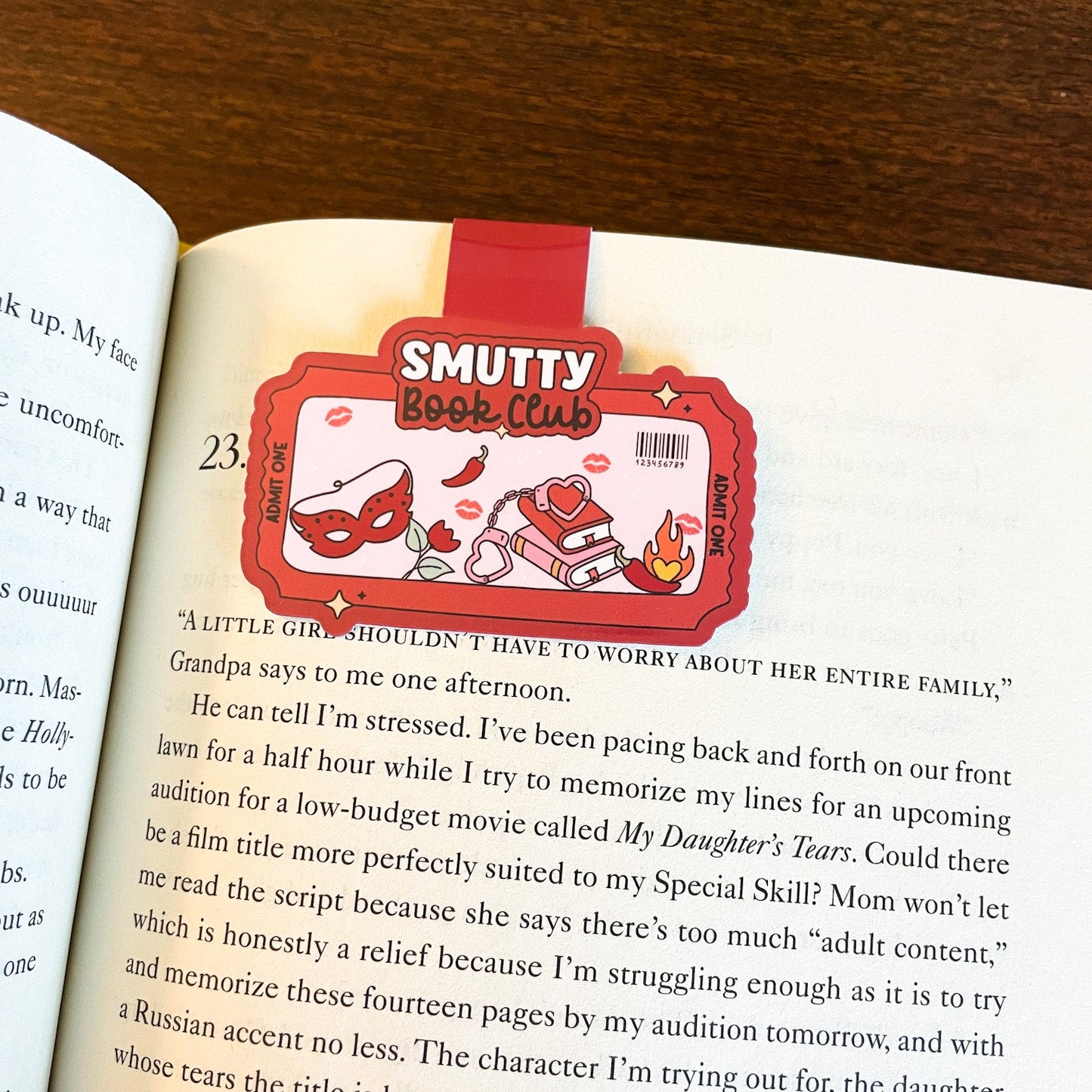 Admit One Book Club Magnetic Bookmarks