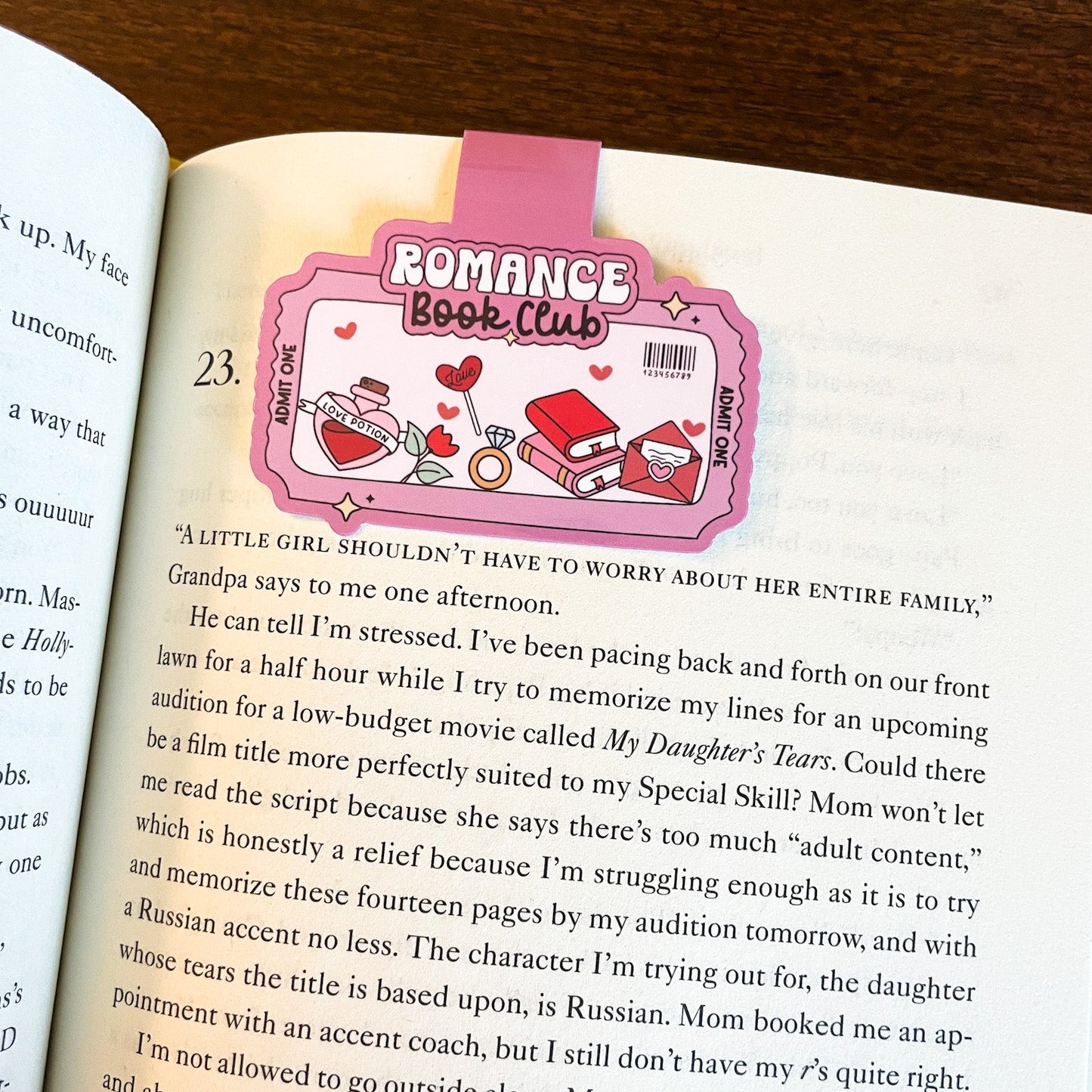 Admit One Book Club Magnetic Bookmarks