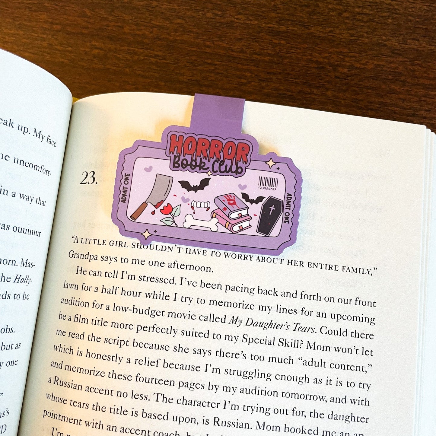 Admit One Book Club Magnetic Bookmarks