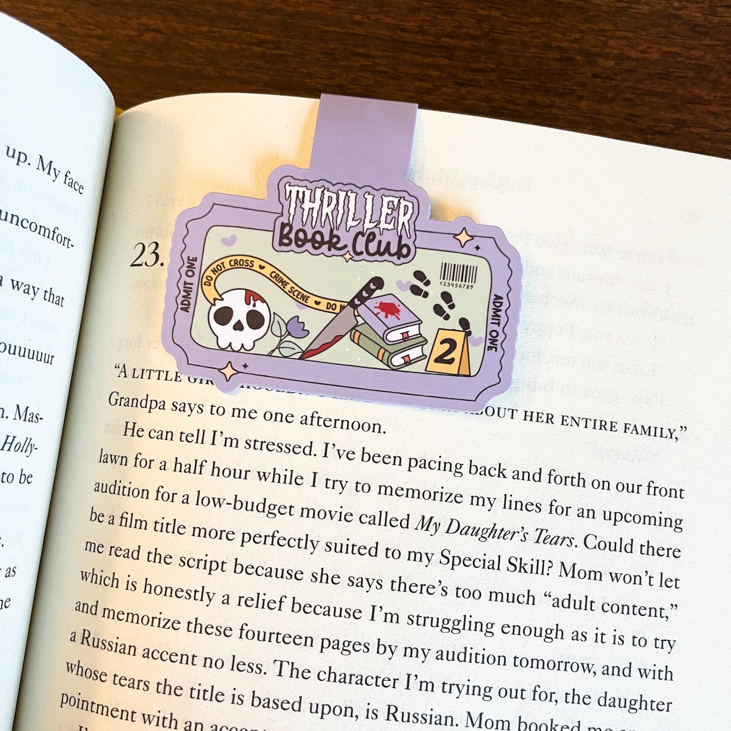 Admit One Book Club Magnetic Bookmarks