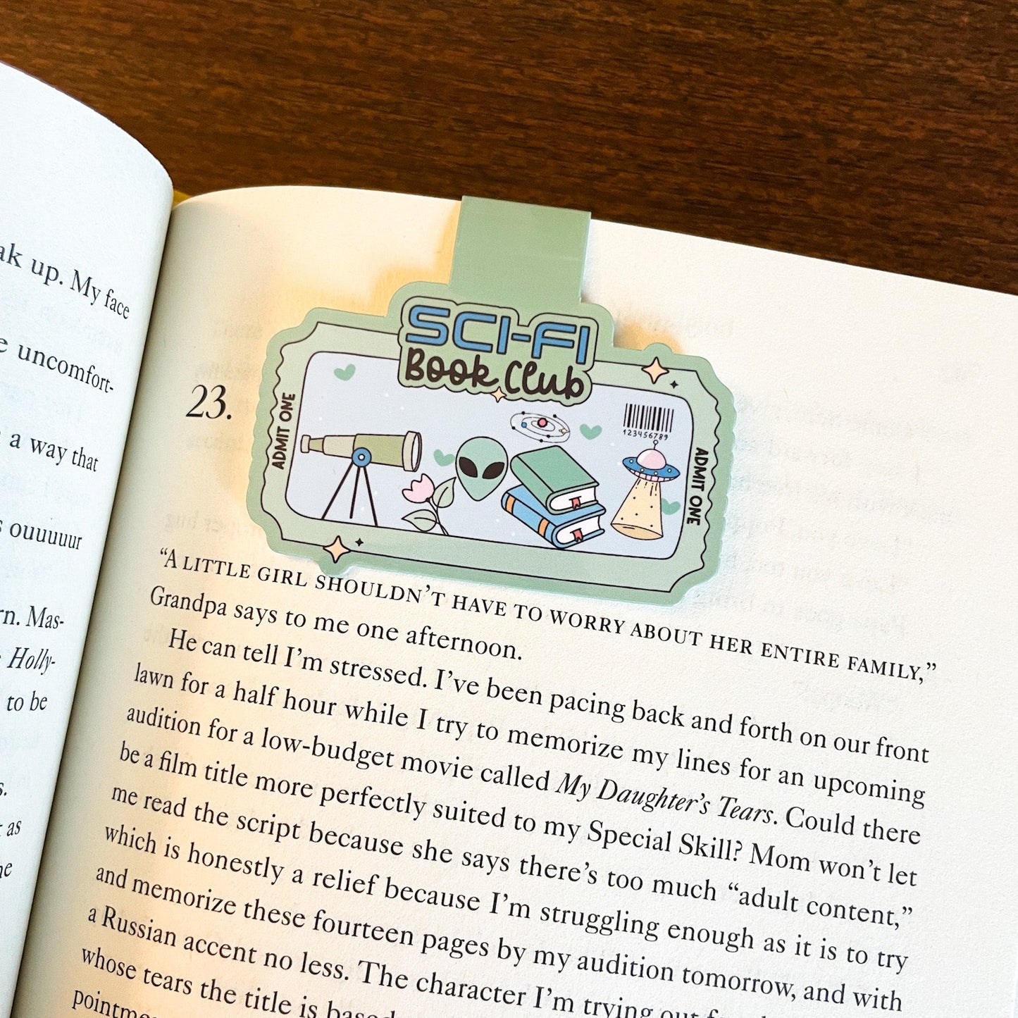 Admit One Book Club Magnetic Bookmarks