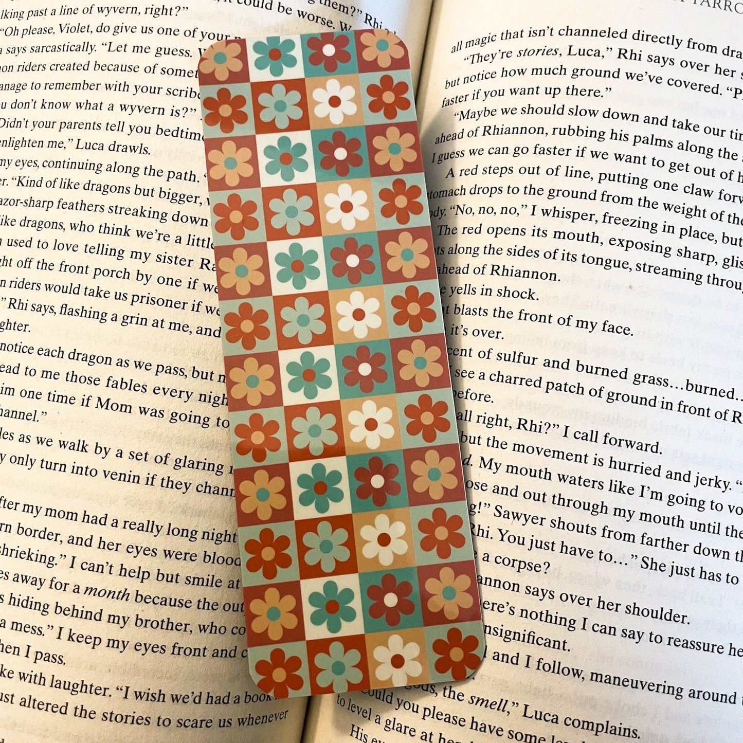Checkered Daisies Bookmark