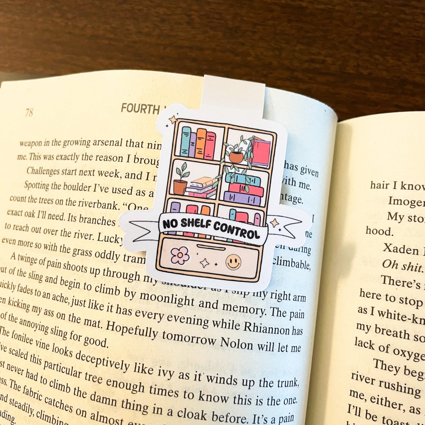 No Shelf Control Club Magnetic Bookmark