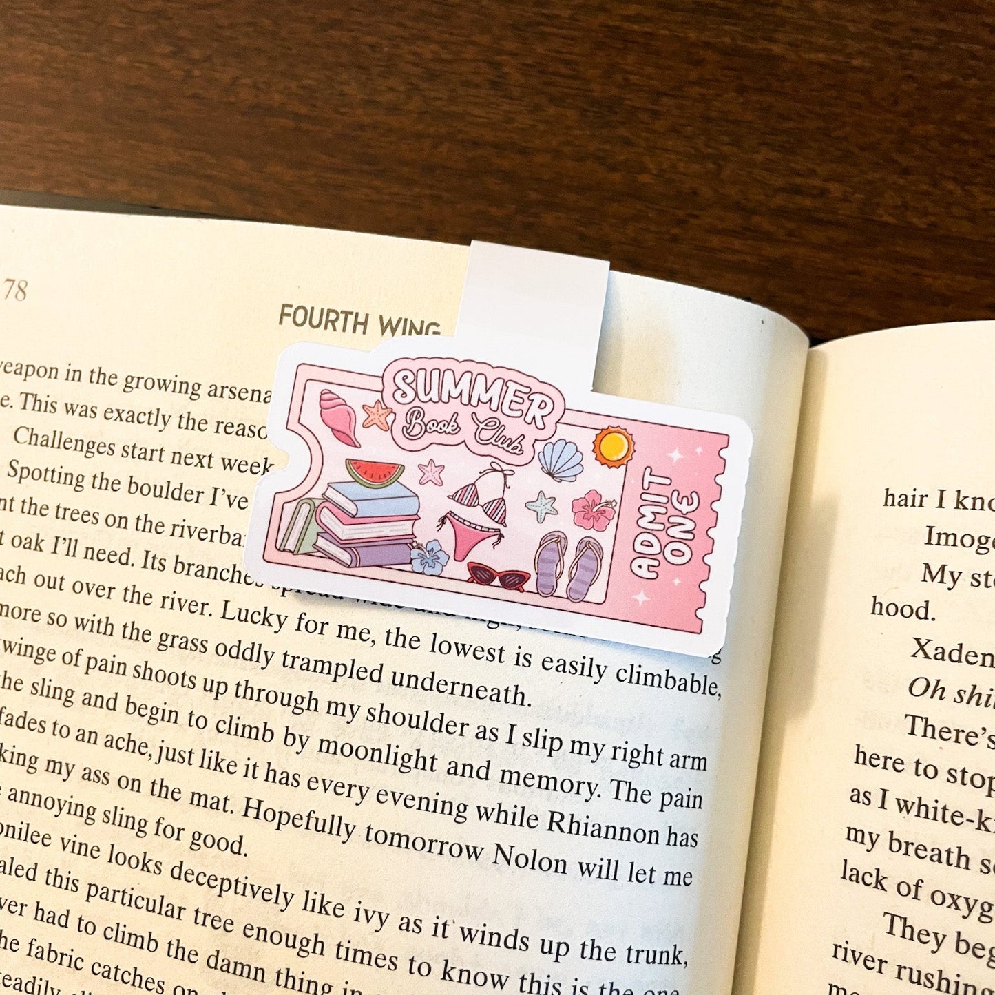 Summer Book Club Magnetic Bookmark