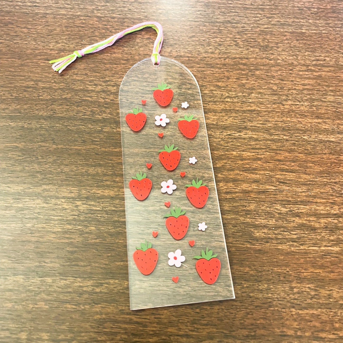 Berry Hearts Acrylic Bookmark