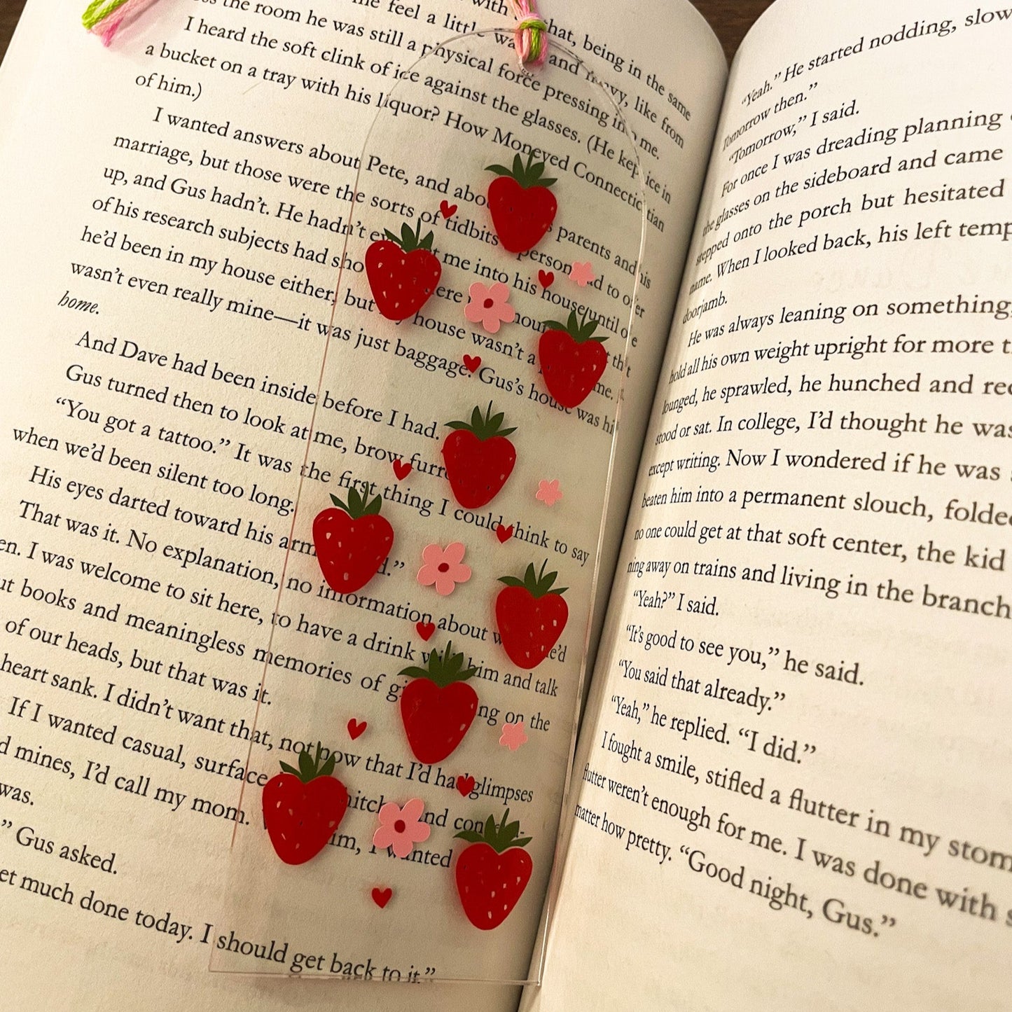 Berry Hearts Acrylic Bookmark
