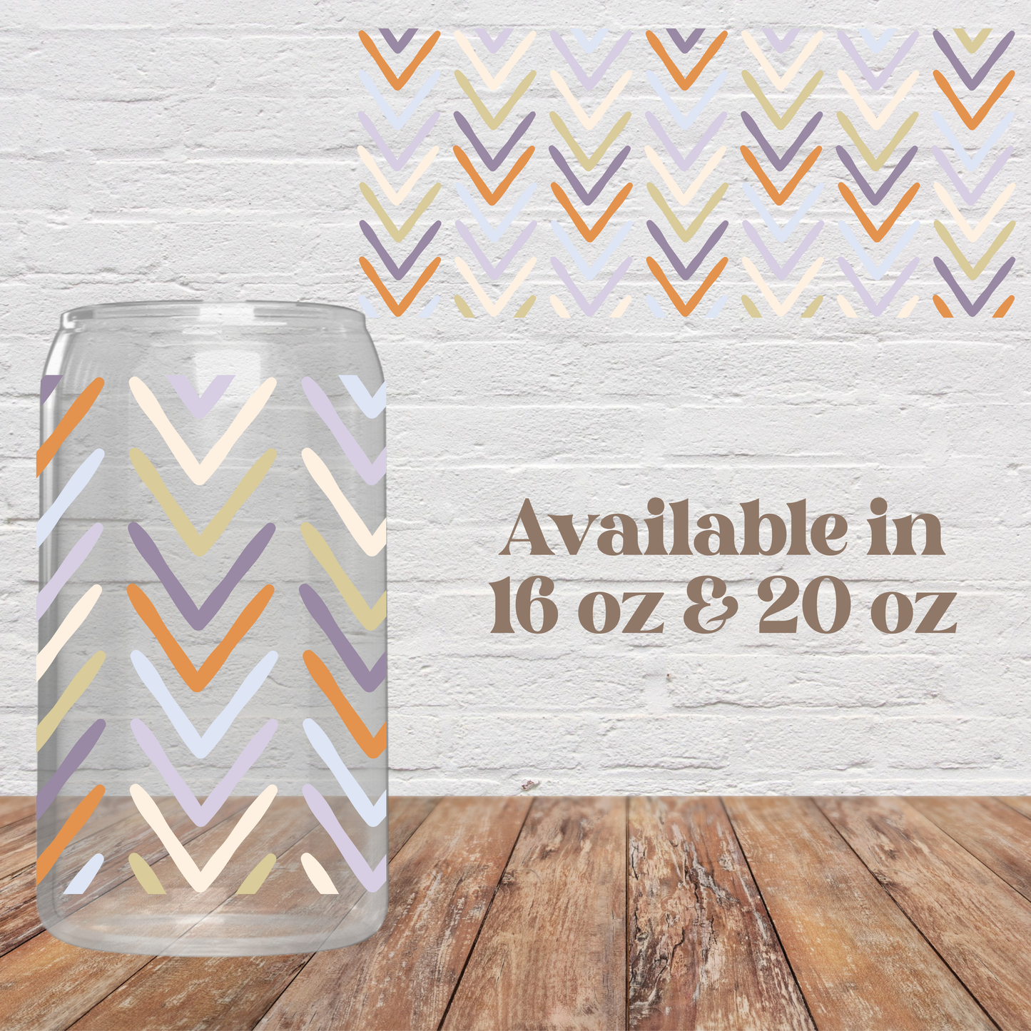 Boho Arrows Glass Cup
