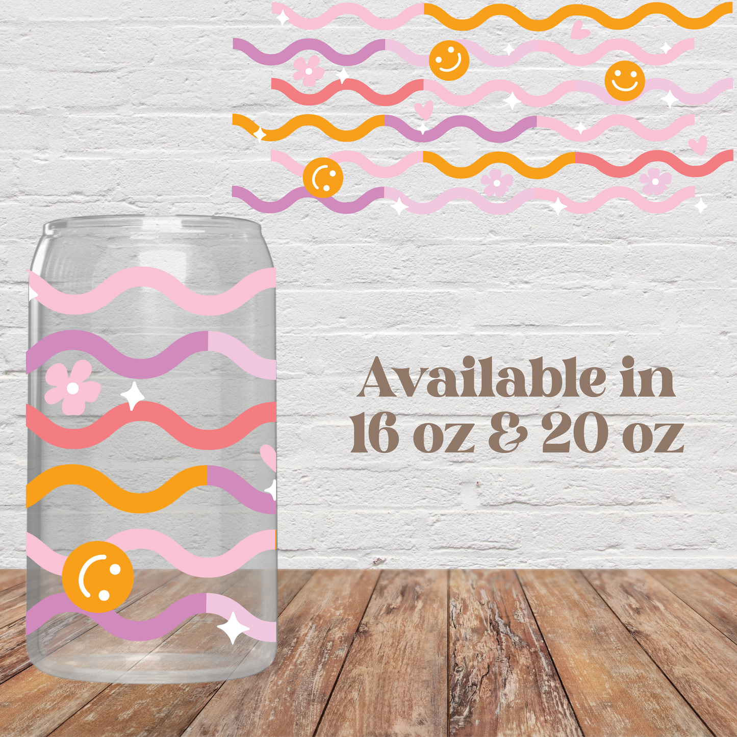 Groovy Waves Glass Cup