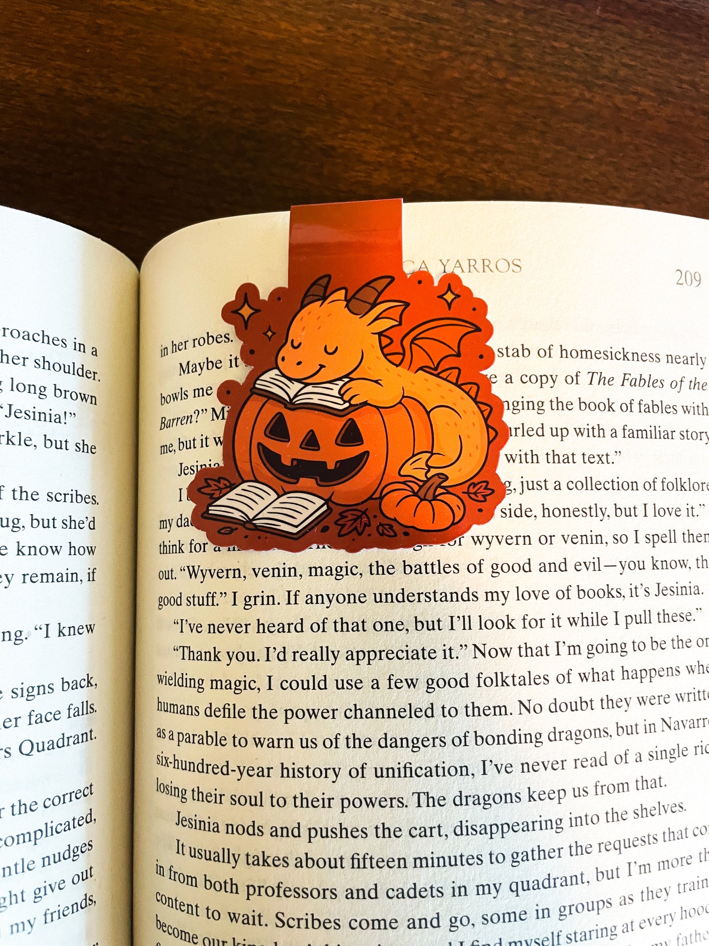 Bookish Ghost Pumpkin Magnetic Bookmark