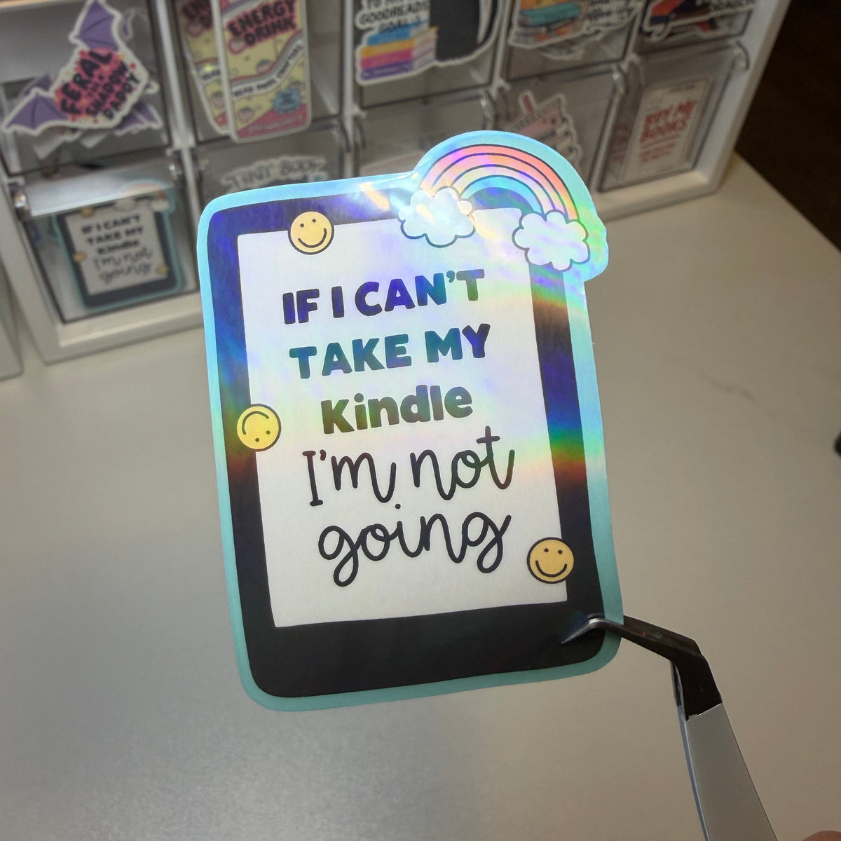 Take My Kindle Holographic Sticker