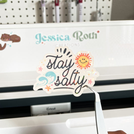Stay Salty Holographic Sticker