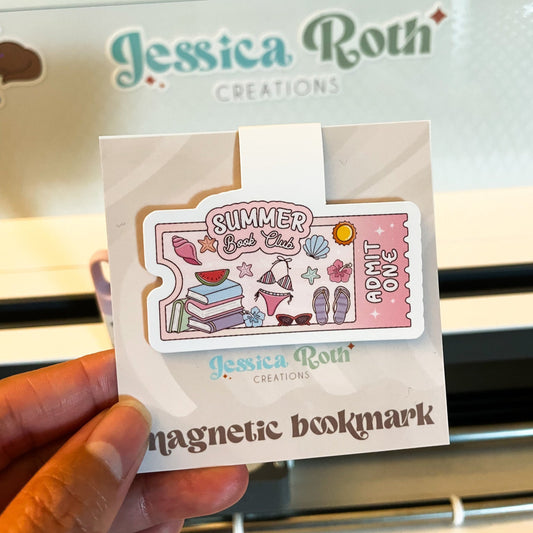 Summer Book Club Magnetic Bookmark