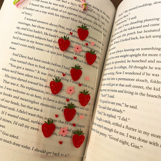 Berry Hearts Acrylic Bookmark