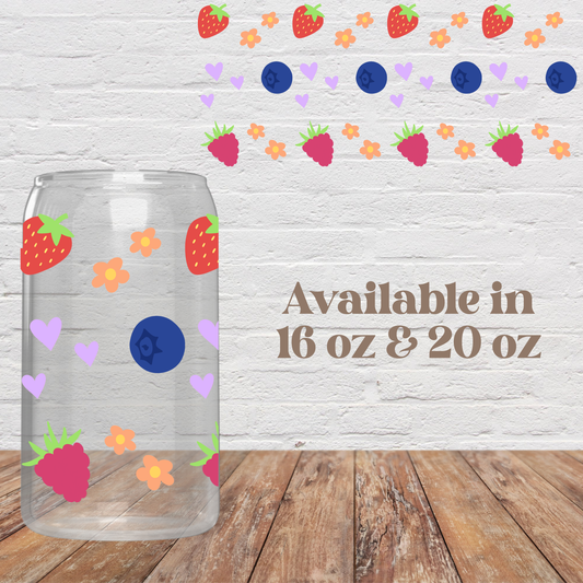 Berries Glass Cup