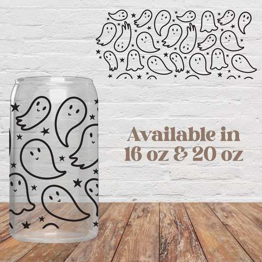 Gleeful Ghosts Glass Cup
